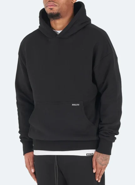 Nvlty Heavyweight Essential Hoodie Black (5)