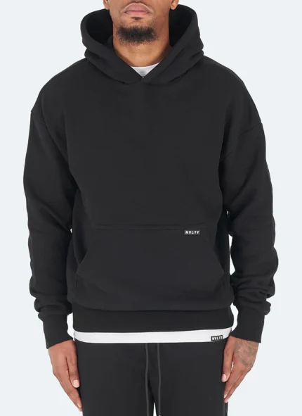 Nvlty Heavyweight Essential Hoodie Black (6)