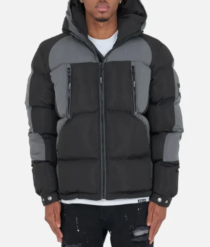 Nvlty Shadow Puffer Jacket Black Grey (1)