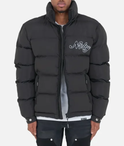 Nvlty Signature Puffer Jacket Black (1)