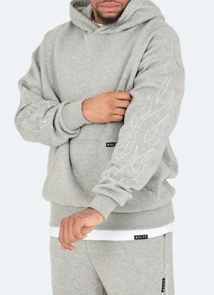 Nvlty Vintage Flame Hoodie Grey