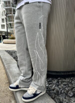 Nvlty Vintage Flare Flame Joggers Grey (1)