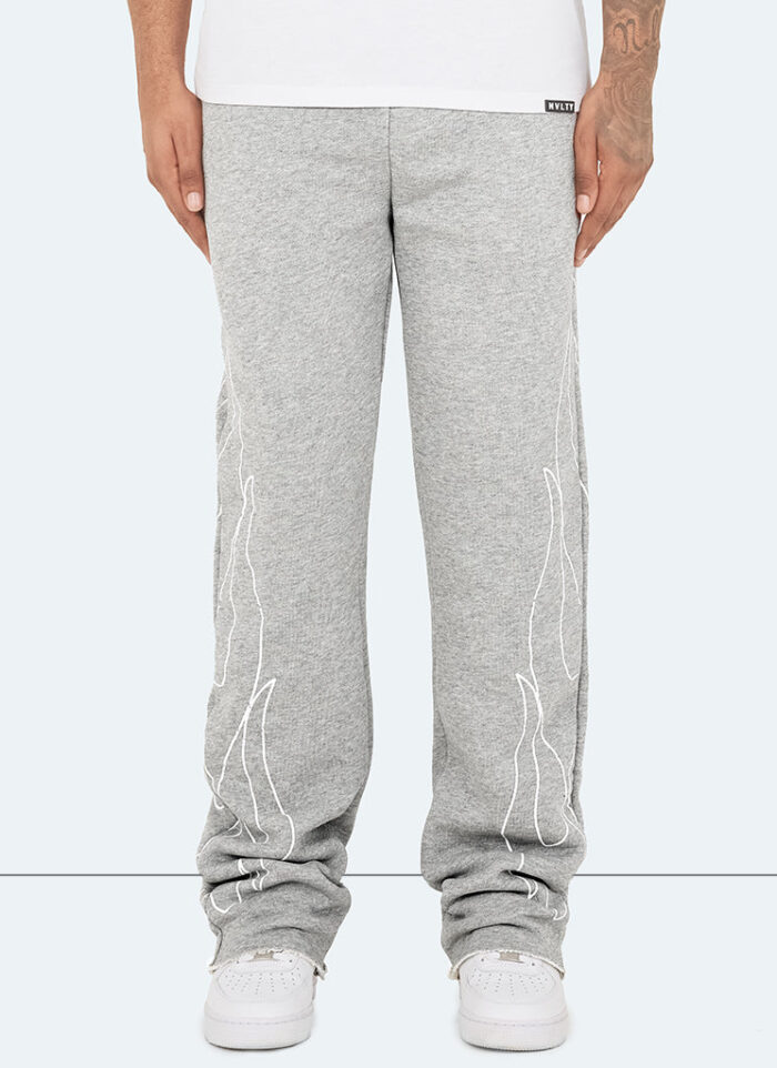 Nvlty Vintage Flare Flame Joggers Grey (3)