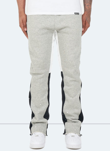 Nvlty Vintage Flare Paint Joggers Grey (2)