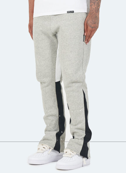 Nvlty Vintage Flare Paint Joggers Grey (3)